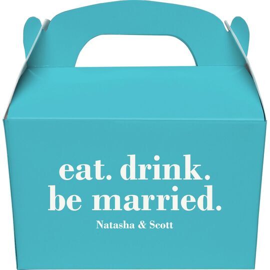 Eat Drink Be Married Gable Favor Boxes